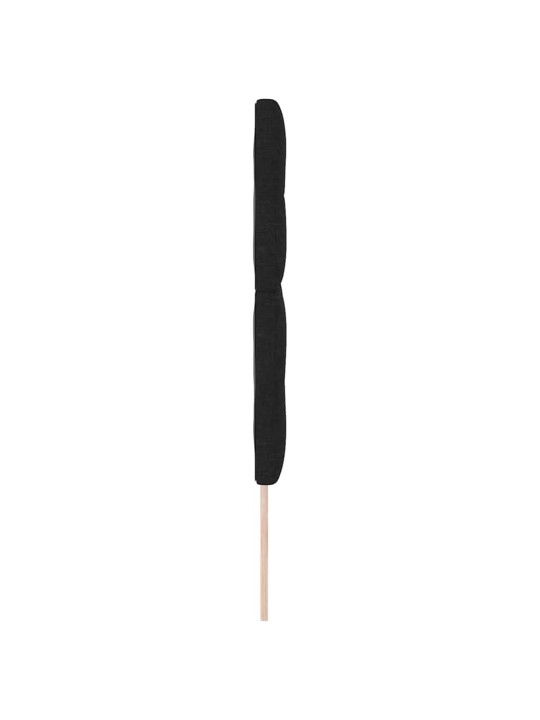 Voodipeats LED tuledega manuaalne must 160 cm kangas