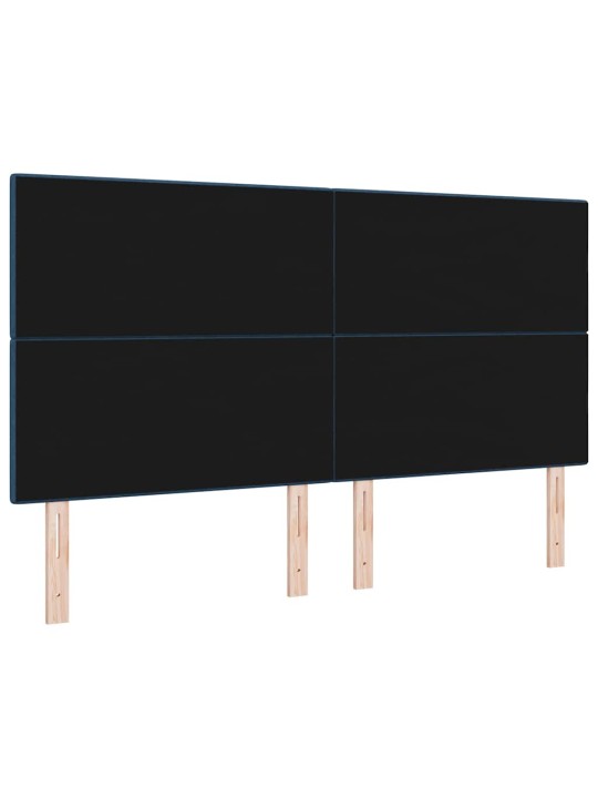 Voodipeats LED tuledega manuaalne sinine 180 cm kangas