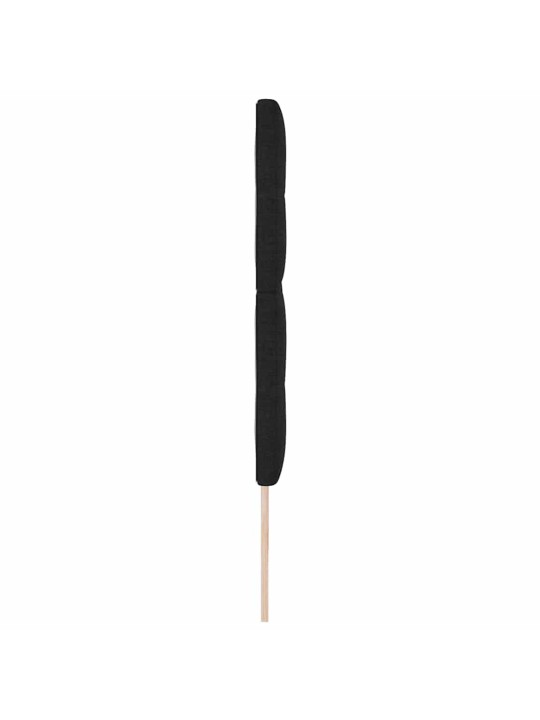 Voodipeats LED tuledega manuaalne must 200 cm kangas