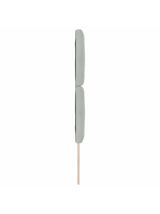 Led peaplaat led -ribatuledega geometric helehall 80 cm samet
