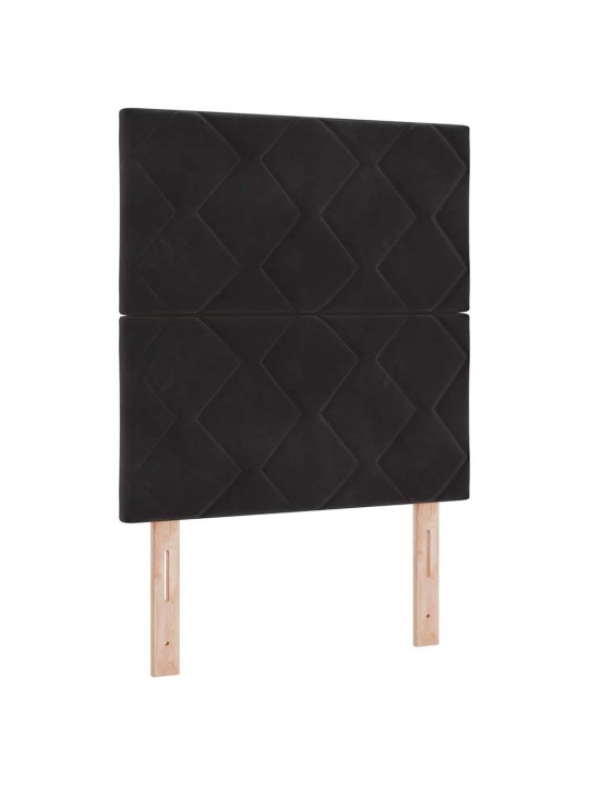 Led peaplaat led -ribatuledega geometric peaga must 80 cm samet