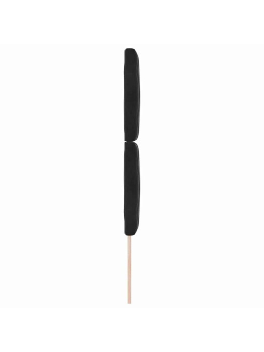 Led peaplaat led -ribatuledega geometric peaga must 80 cm samet