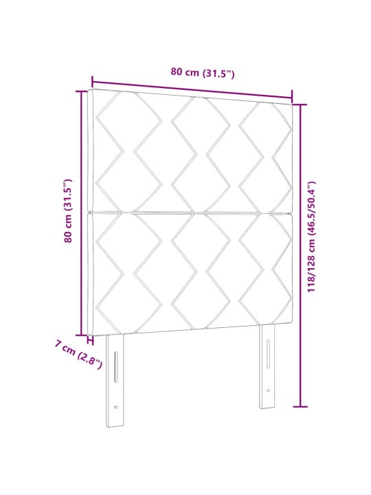 Led peaplaat led -ribatuledega geometric peaga must 80 cm samet