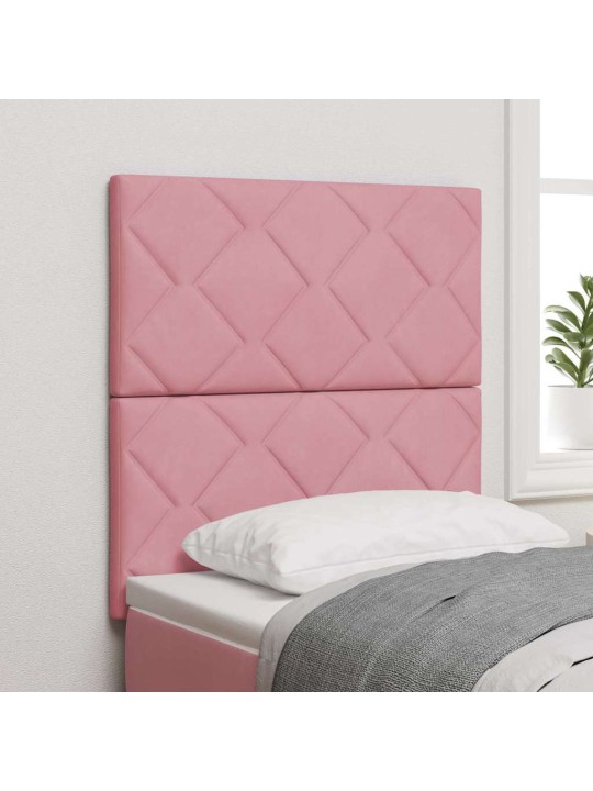 Led peaplaat led -ribatuledega geometric roosa 80 cm samet