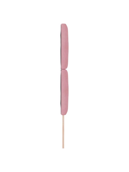 Led peaplaat led -ribatuledega geometric roosa 80 cm samet