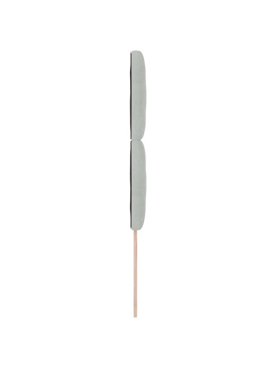 Led peaplaat led -ribatuledega geometric helehall 90 cm samet