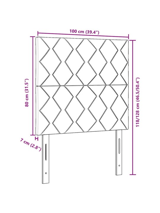 Led peaplaat led -ribatuledega geometric helehall 100 cm samet