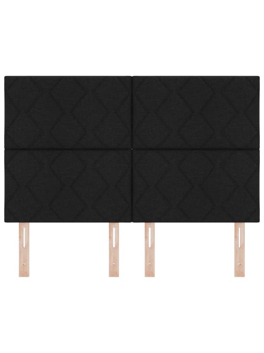 Voodipeats LED tuledega reguleeritav must 144 cm kangas