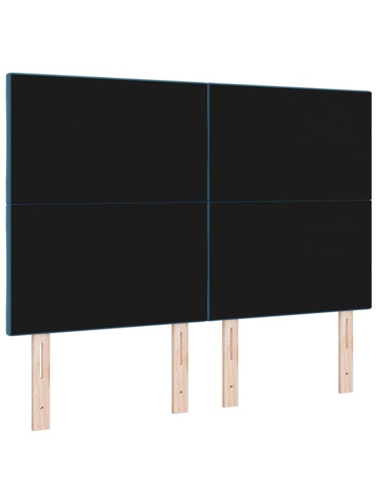 Led peaplaat led -ribatuledega peaga tumesinine 144 cm samet