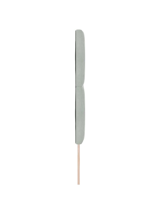 Led peaplaat led -ribatuledega geometric helehall 160 cm samet