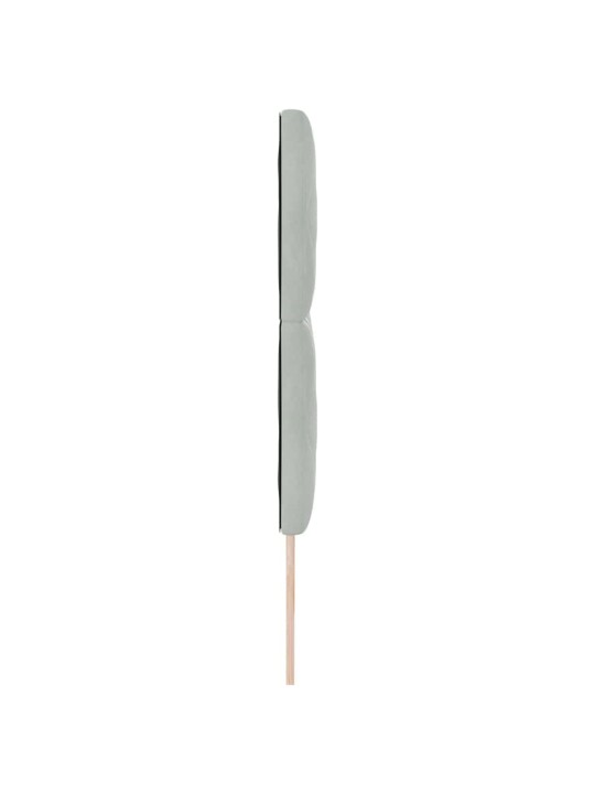 Led peaplaat led -ribatuledega geometric helehall 180 cm samet