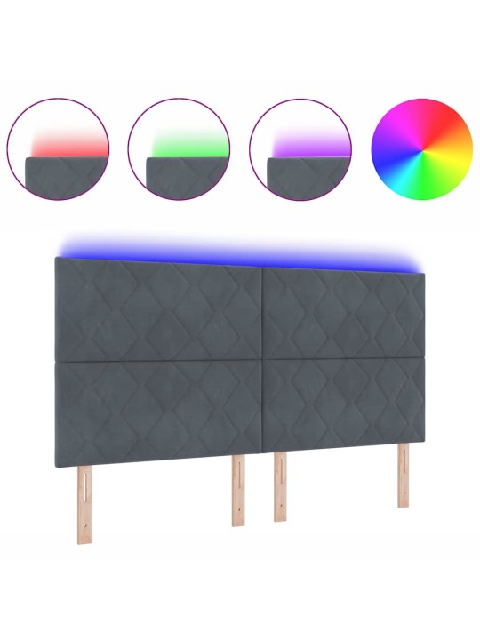 Led peaplaat led -ribatuledega geometric tumehall 180 cm samet