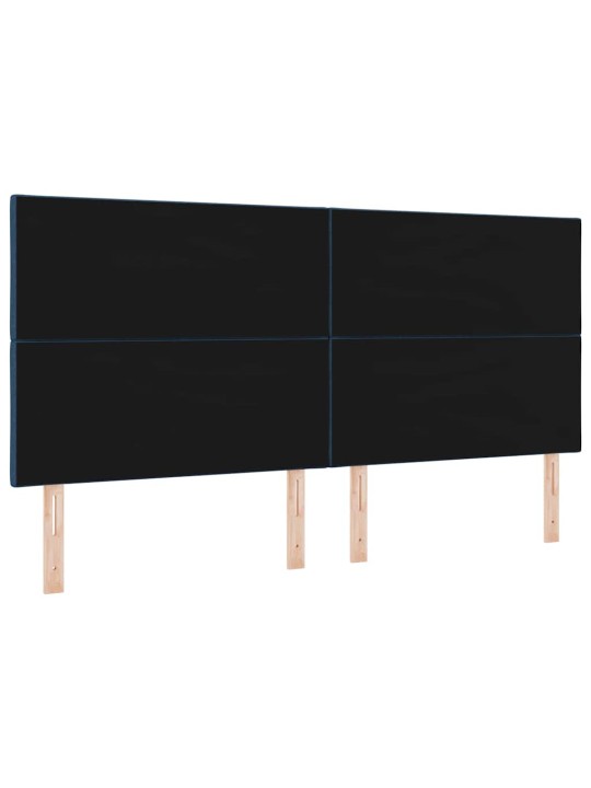 Voodipeats LED tuledega reguleeritav sinine 200 cm kangas