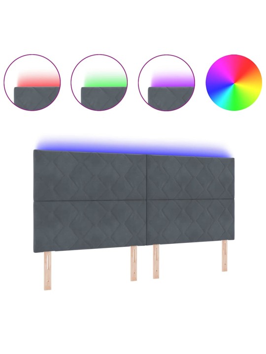 Led peaplaat led -ribatuledega geometric tumehall 200 cm samet