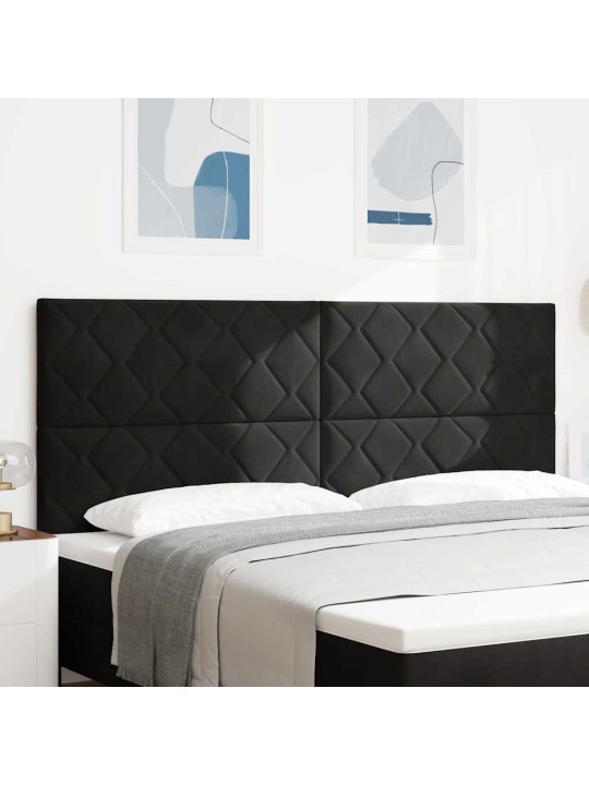 Led peaplaat led -ribatuledega geometric must 200 cm samet