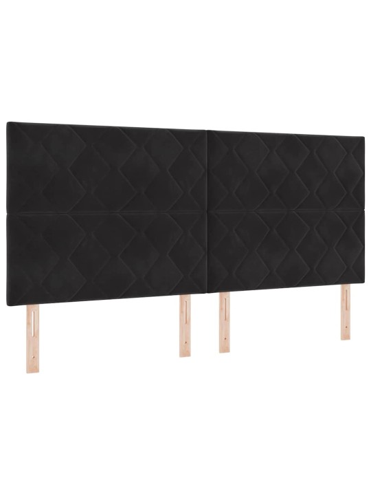 Led peaplaat led -ribatuledega geometric must 200 cm samet