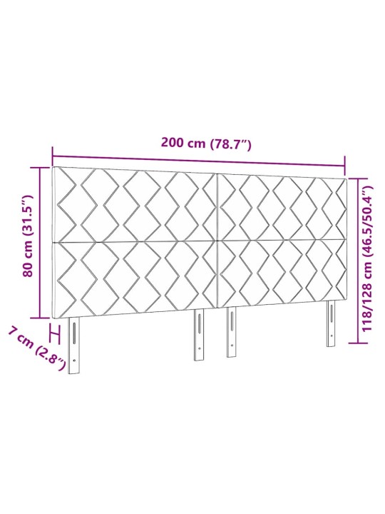 Led peaplaat led -ribatuledega geometric must 200 cm samet