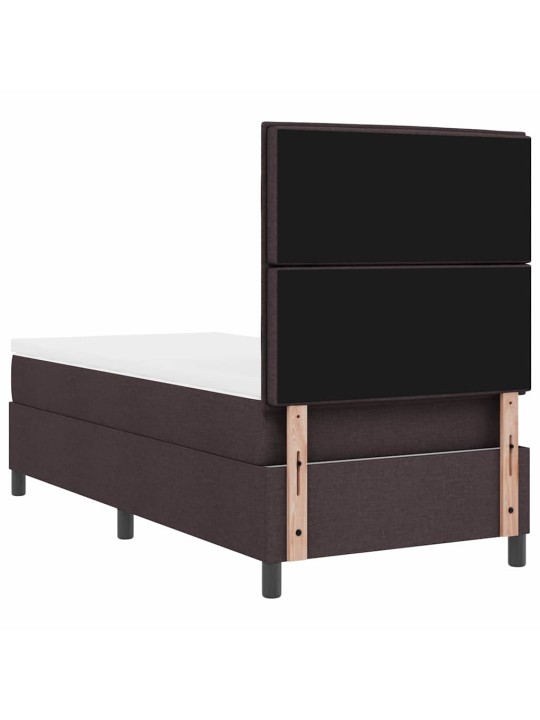 Kontinentaalvoodi madratsiga tumepruun 80 x 200 cm kangas