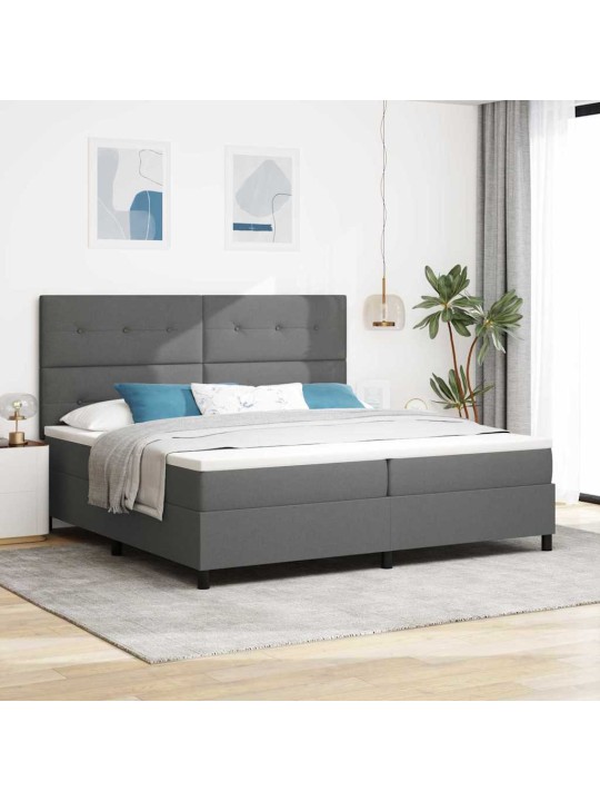 Kontinentaalvoodi madratsiga tumehall 200 x 200 cm kangas
