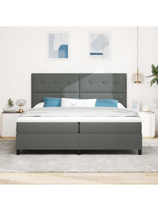 Kontinentaalvoodi madratsiga tumehall 200 x 200 cm kangas
