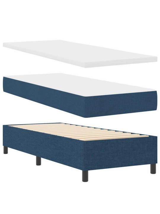 Kontinentaalvoodi madratsi ja peatsiga sinine 80 x 200 cm kangas