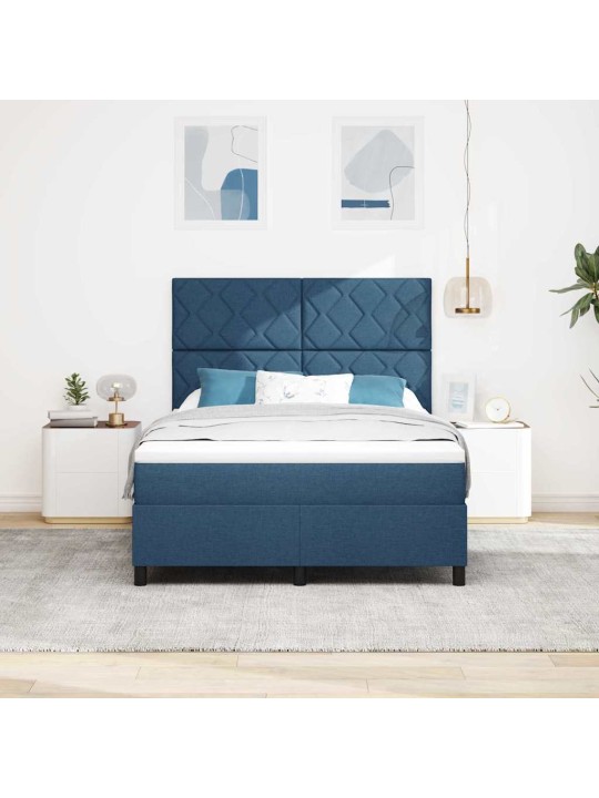 Kontinentaalvoodi madratsi ja peatsiga sinine 140 x 200 cm kangas