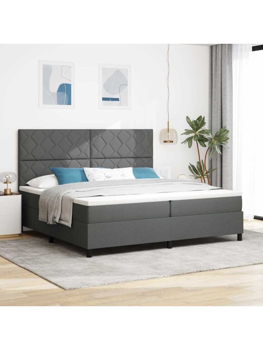 Kontinentaalvoodi madratsiga tumehall 200 x 200 cm kangas