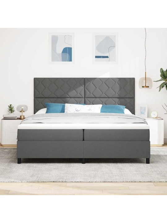 Kontinentaalvoodi madratsiga tumehall 200 x 200 cm kangas