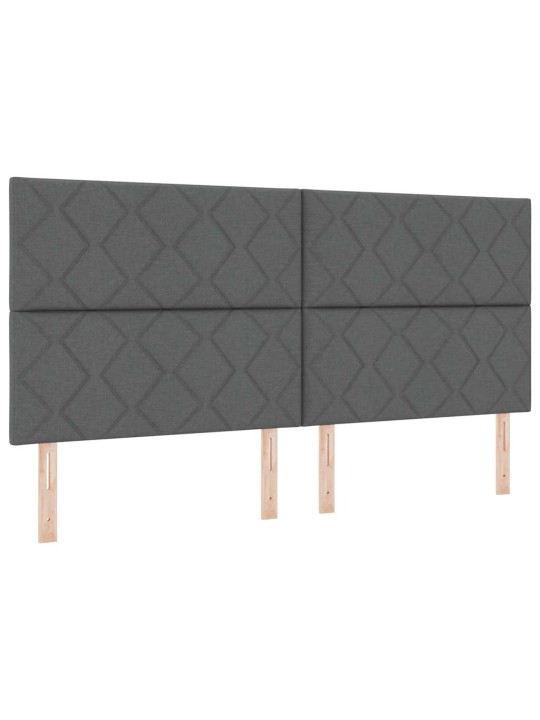 Kontinentaalvoodi madratsiga tumehall 200 x 200 cm kangas