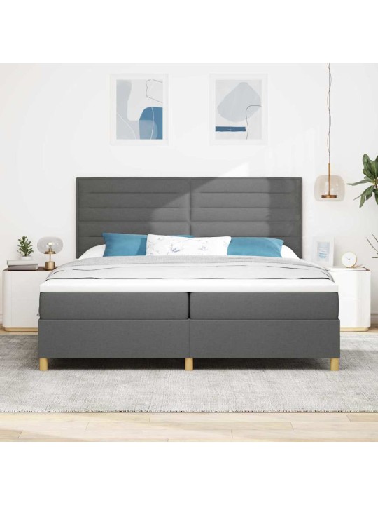 Kontinentaalvoodi madratsiga tumehall 200 x 200 cm kangas