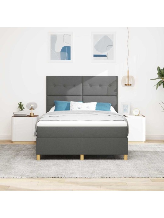 Kontinentaalvoodi madratsiga tumehall 160 x 200 cm kangas
