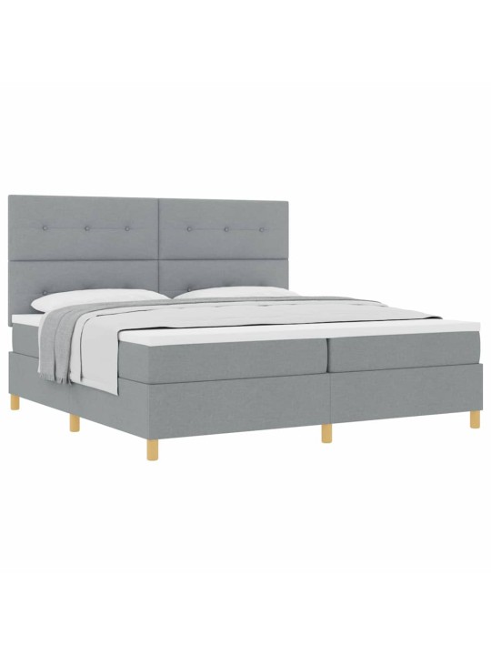 Kontinentaalvoodi madratsiga helehall 200 x 200 cm kangas