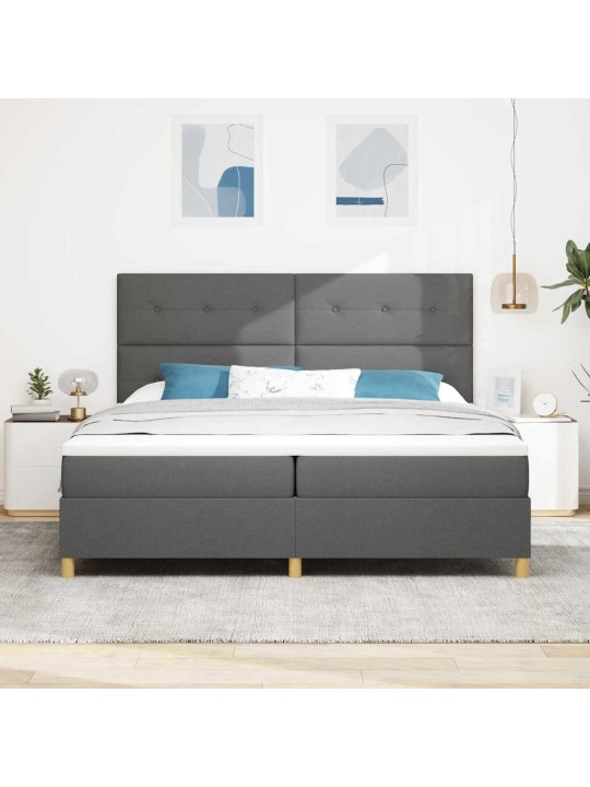 Kontinentaalvoodi madratsiga tumehall 200 x 200 cm kangas