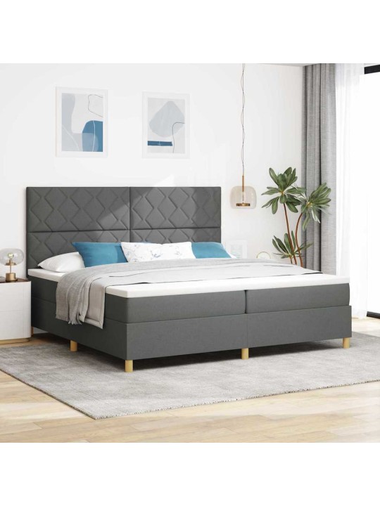 Kontinentaalvoodi madratsiga tumehall 200 x 200 cm kangas