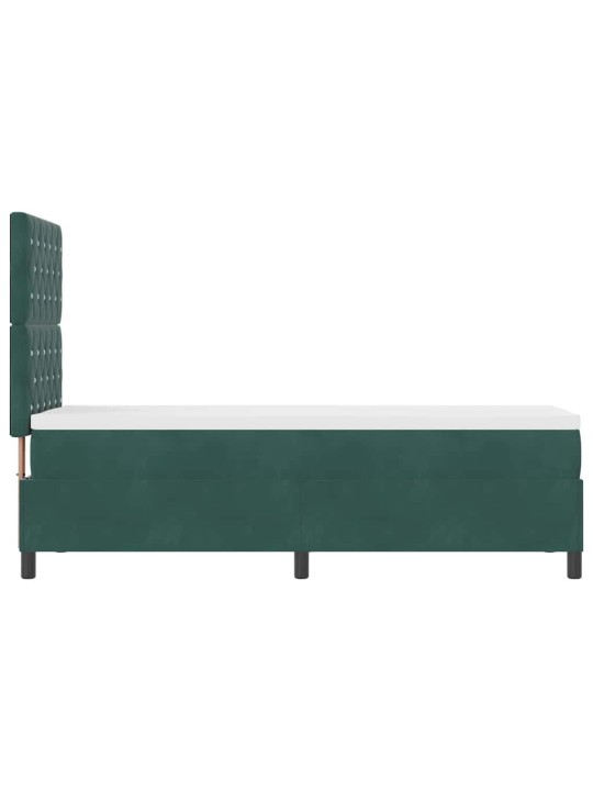 Kontinentaalvoodi madratsiga tumeroheline 80 x 200 cm samet