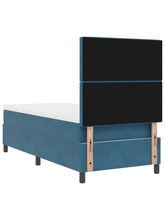 Kontinentaalvoodi madratsiga tumesinine 100 x 200 cm samet