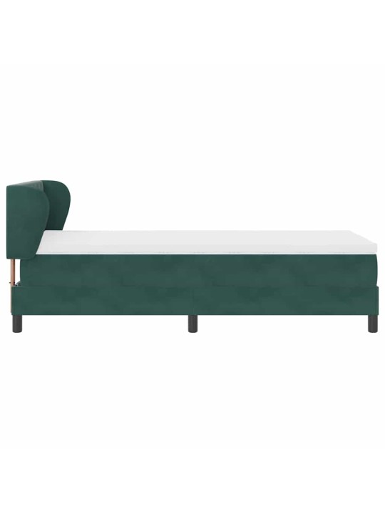 Kontinentaalvoodi koos madratsiga tumehall 80x200 cm samet peaga