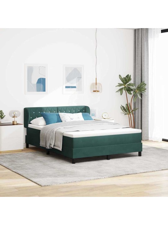Kontinentaalvoodi koos madratsiga tumehall 80x200 cm samet peaga