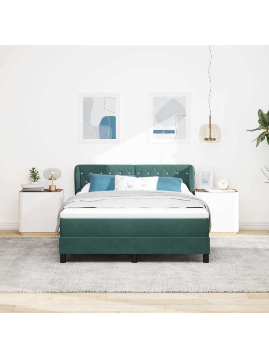 Kontinentaalvoodi koos madratsiga tumehall 80x200 cm samet peaga