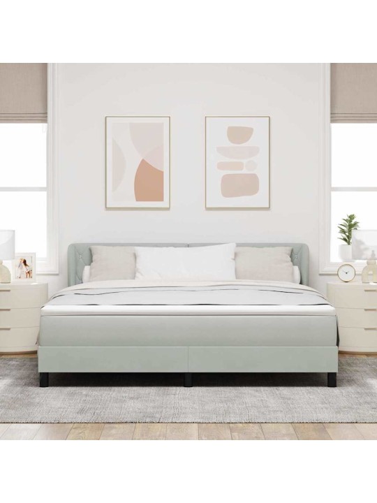 Kontinentaalvoodi koos madratsiga tumehall 80x200 cm samet peaga