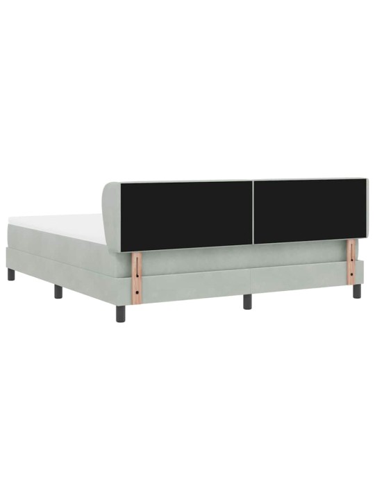 Kontinentaalvoodi koos madratsiga tumehall 80x200 cm samet peaga