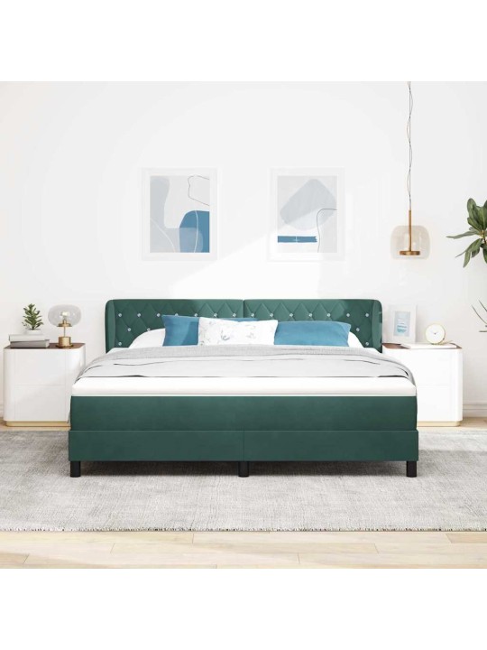 Kontinentaalvoodi koos madratsiga tumehall 80x200 cm samet peaga