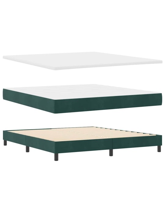 Kontinentaalvoodi koos madratsiga tumehall 80x200 cm samet peaga