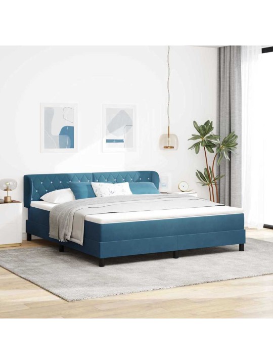 Kontinentaalvoodi koos madratsiga tumehall 80x200 cm samet peaga