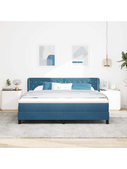 Kontinentaalvoodi koos madratsiga tumehall 80x200 cm samet peaga