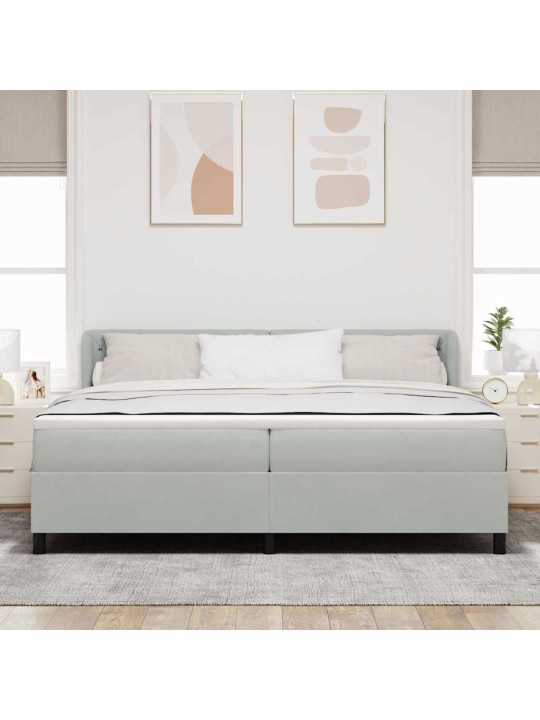 Kontinentaalvoodi koos madratsiga tumehall 80x200 cm samet peaga