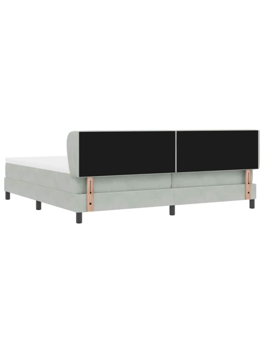 Kontinentaalvoodi koos madratsiga tumehall 80x200 cm samet peaga