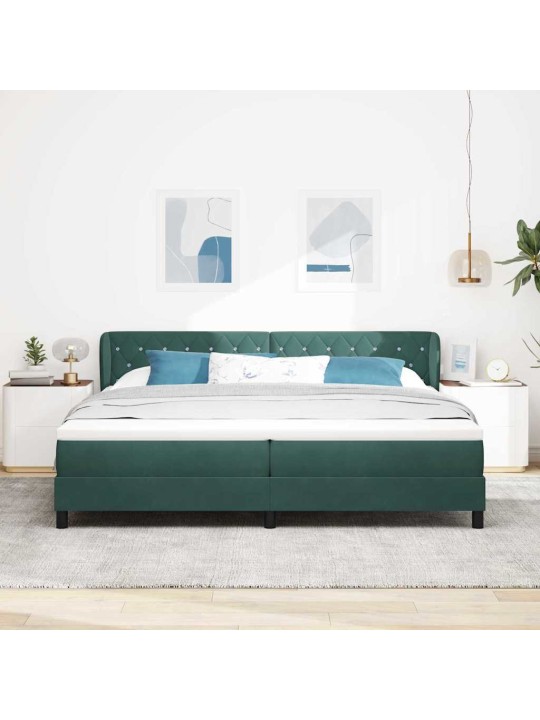Kontinentaalvoodi koos madratsiga tumehall 80x200 cm samet peaga