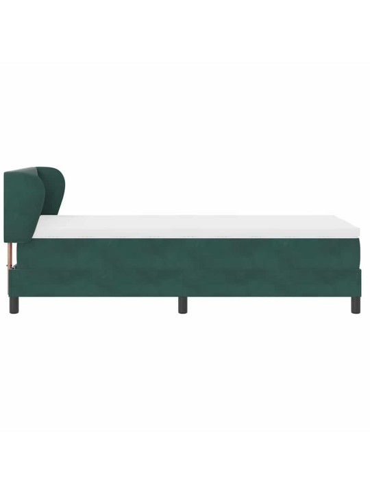 Kontinentaalvoodi koos madratsiga tumehall 80x200 cm samet peaga