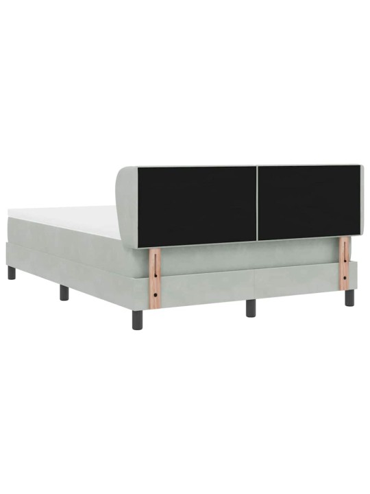 Kontinentaalvoodi koos madratsiga tumehall 80x200 cm samet peaga